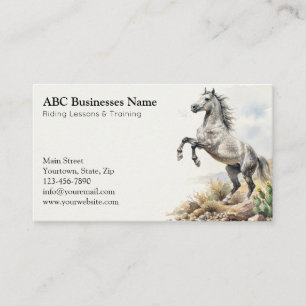 Professional horse trainer business card