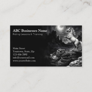 Professional horse trainer business card