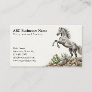 Professional horse trainer business card
