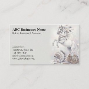 Professional horse trainer business card
