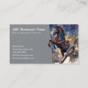 Professional horse trainer business card