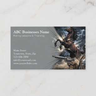 Professional horse trainer business card
