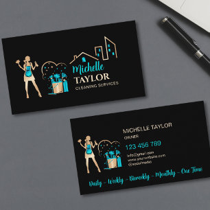Professional House and Office Cleaning Services Business Card
