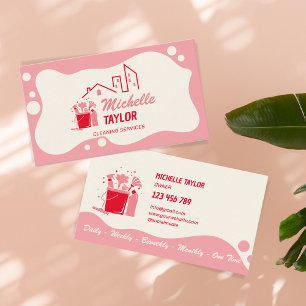 Professional House and Office Cleaning Services Business Card