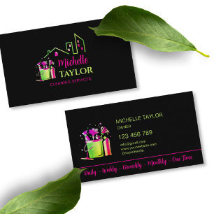 Professional House and Office Cleaning Services Business Card