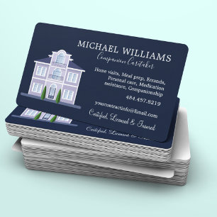 Professional House Caregiver Services Business Car Card
