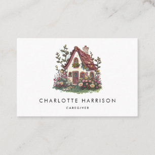 Professional House Caregiver Services Business Card