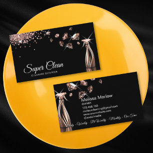 Professional House Cleaning Housekeeping Business Card