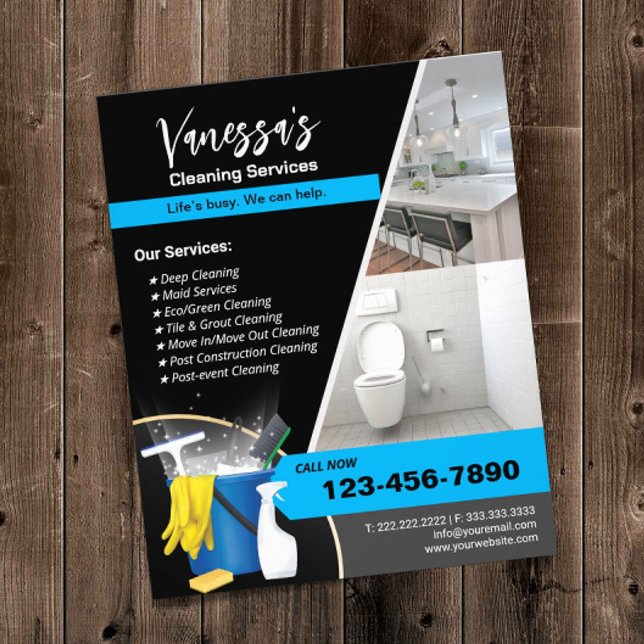 Professional House Cleaning Maid Service Photo Flyer (Creator Uploaded)