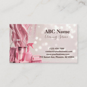 Professional House Cleaning Service Business Card