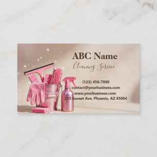 Professional House Cleaning Service Business Card