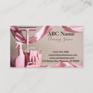 Professional House Cleaning Service Business Card