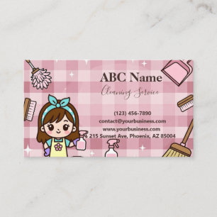 Professional House Cleaning Service Business Card