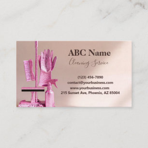Professional House Cleaning Service Business Card
