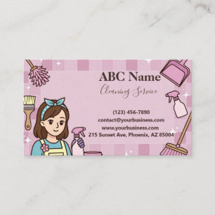 Professional House Cleaning Service Business Card