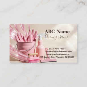 Professional House Cleaning Service Business Card