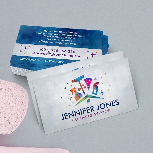 Professional House Cleaning Service Business Card (Creator Uploaded)