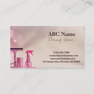 Professional House Cleaning Service Business Card