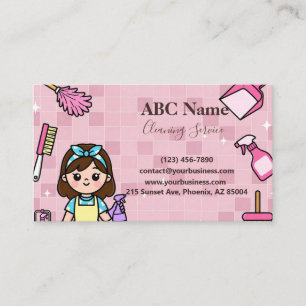 Professional House Cleaning Service Business Card