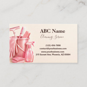 Professional House Cleaning Service Business Card