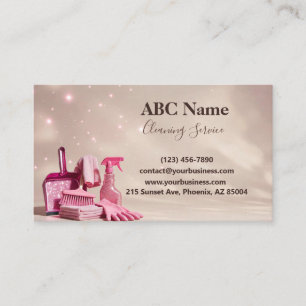Professional House Cleaning Service Business Card