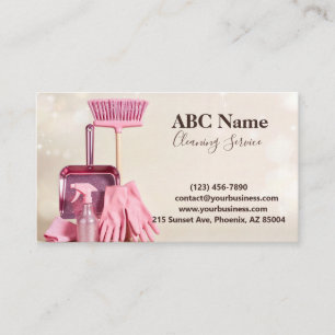 Professional House Cleaning Service Business Card