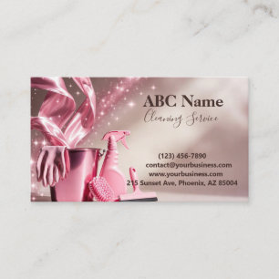 Professional House Cleaning Service Business Card