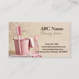 Professional House Cleaning Service Business Card