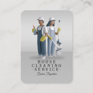 Professional House Cleaning Service Housekeeping Business Card