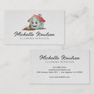 Professional House Cleaning Service Housekeeping Business Card