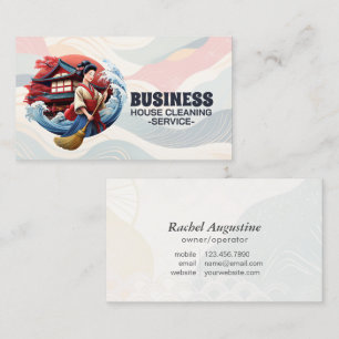 Professional House Cleaning Service Housekeeping Business Card