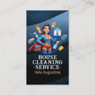 Professional House Cleaning Service Housekeeping Business Card