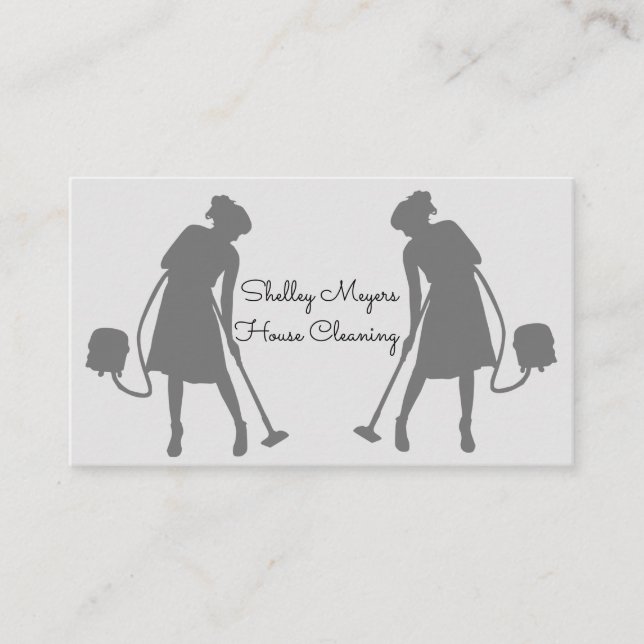 Professional House Cleaning Services Business Card (Front)