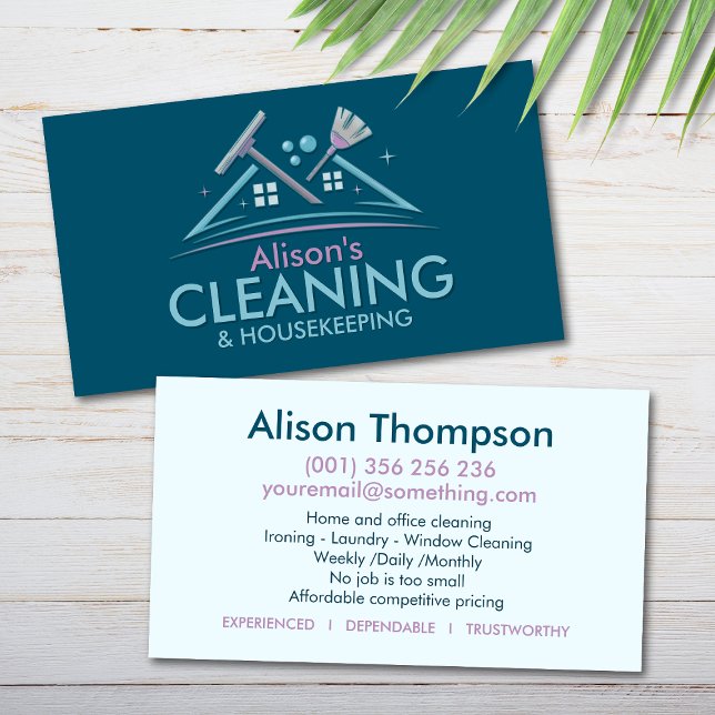 Professional House Cleaning Services Business Card (Creator Uploaded)