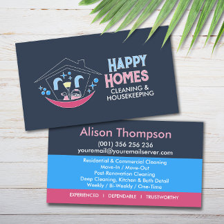 Professional House Cleaning Services Business Card