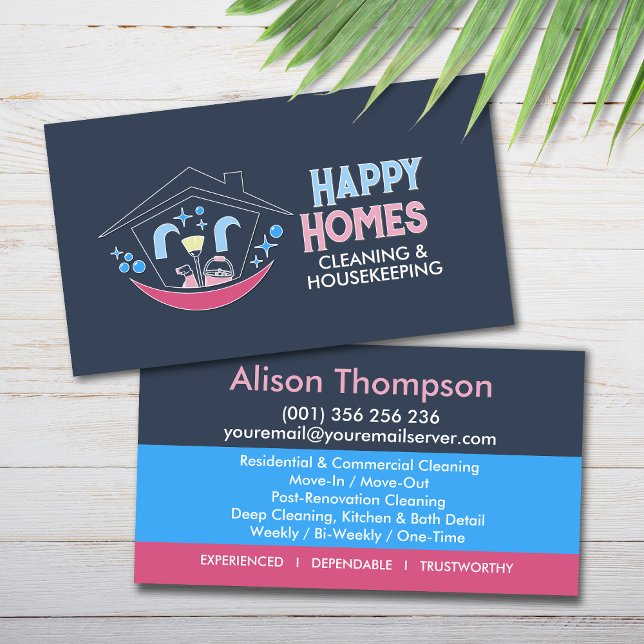 Professional House Cleaning Services Business Card (Creator Uploaded)