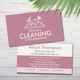 Professional House Cleaning Services Business Card