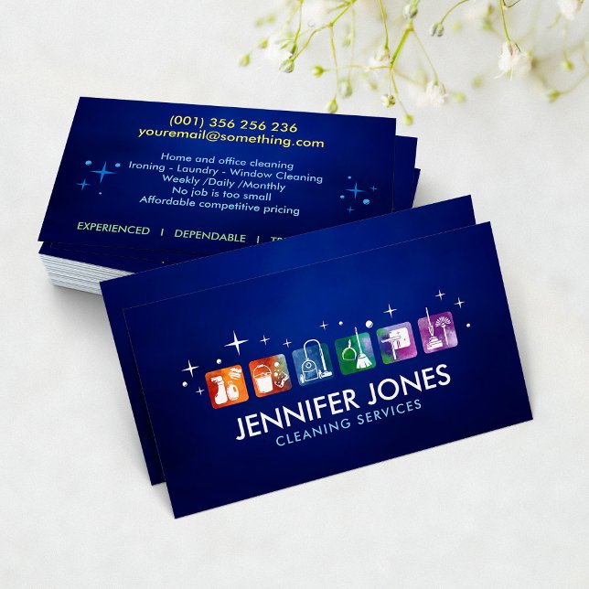 Professional House Cleaning Services Business Card (Creator Uploaded)