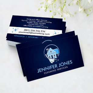 Professional House Cleaning Services Business Card
