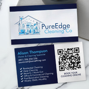 Professional House Cleaning Services Business Card