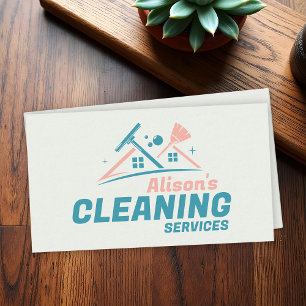 Professional House Cleaning Services Business Card