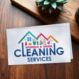 Professional House Cleaning Services Business Card
