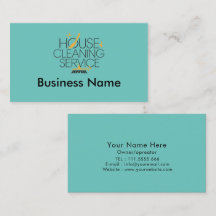Professional House Cleaning Services Business Card