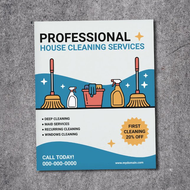 Professional House Cleaning Services Flyer (Professional House Cleaning Services Flyer)