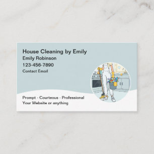 Professional House Cleaning Services Modern Business Card