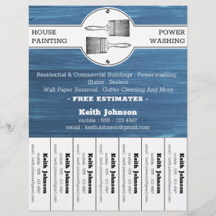 Professional House Painter Decorator Contractor Flyer