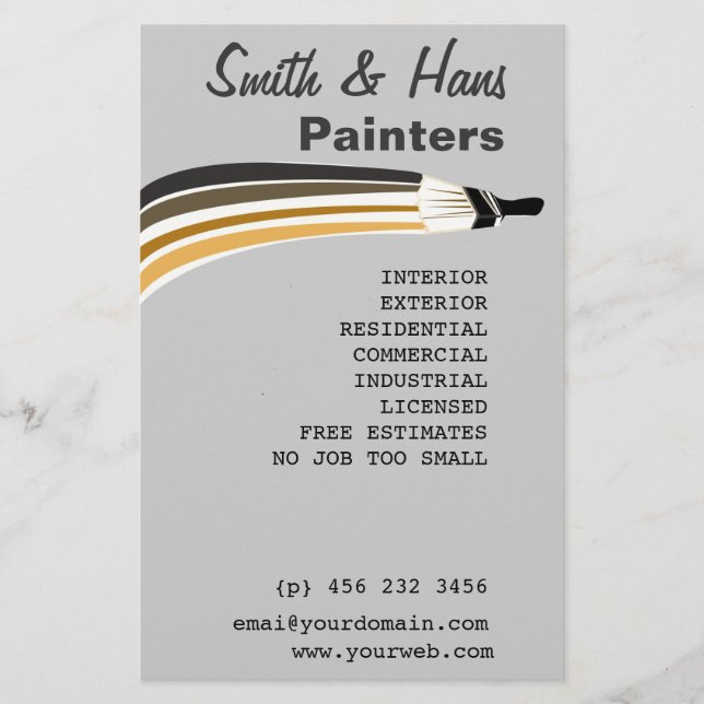 Professional House Painter Flyer (Front)