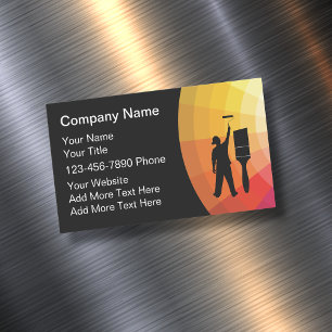 Professional House Painter Magnetic Business Card