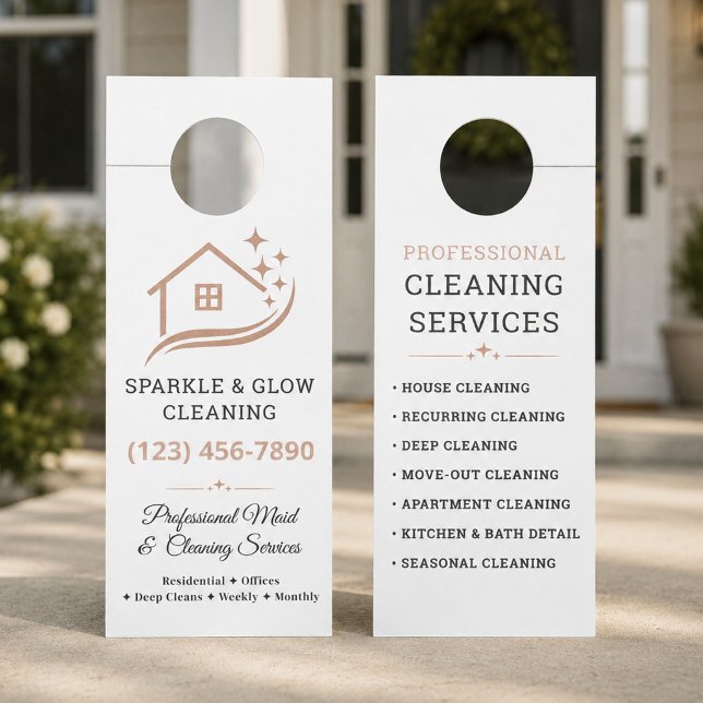 Professional Housekeeping & Cleaning Services Door Hanger (Creator Uploaded)