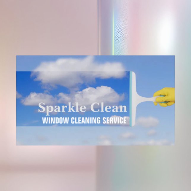 Professional Housekeeping Squeege Window Cleaning  Business Card (Professional Housekeeping Squeege Window Cleaning Business Card)